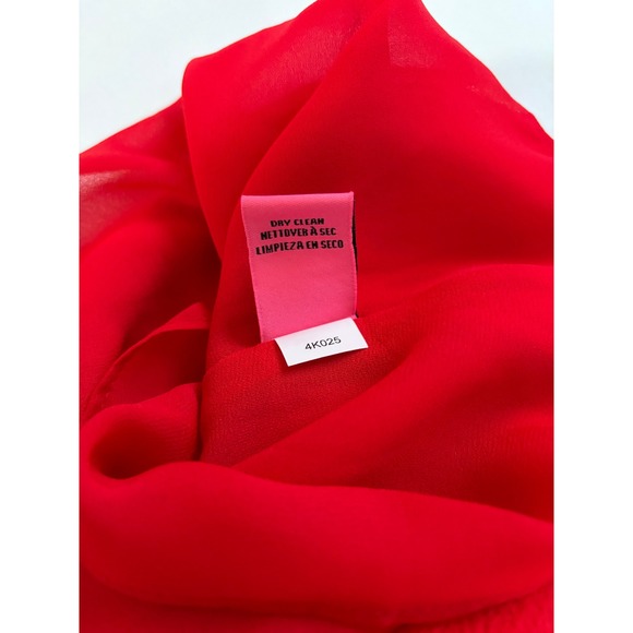 Betsey Johnson Red Flutter Sleeve Square Neck Mini Sheath Dress Size 4 NWT - Picture 14 of 14